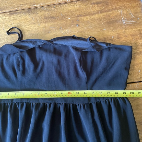 ModCloth Black Maxi Column Straight Gown Dress Spaghetti Strap Sz XL 1X - Picture 6 of 7